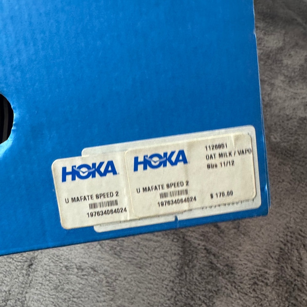 Hoka One One U Mafate Speed 2 Oat Milk Vapor Mens 11 Trail Running Shoes 1126851 - Picture 4 of 5